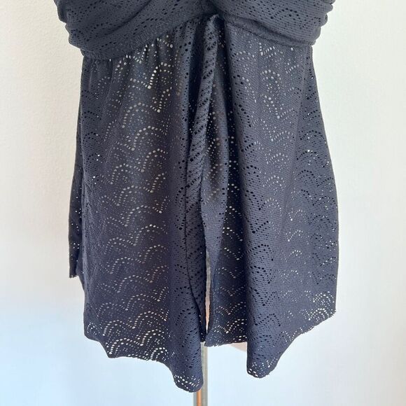 Isabel Maternity Lacey Tankini Swimsuit Top Size D/DD Medium Black Cute Back Det - Picture 5 of 13